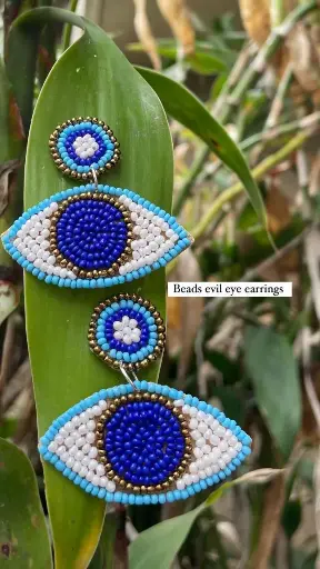 Evil eye earring